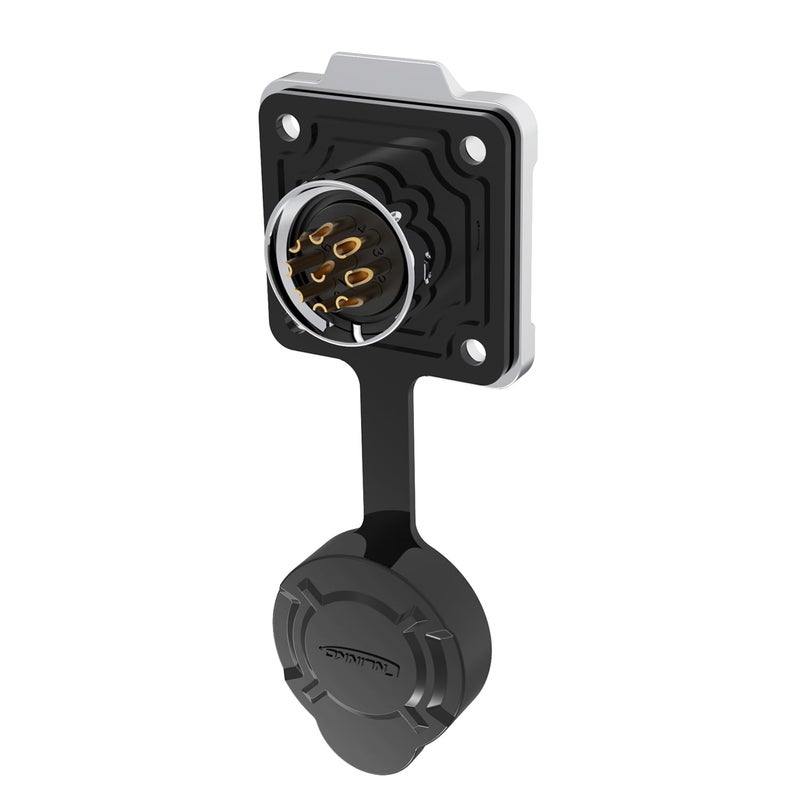 CNLINKO LP16 9-Pin Reverse Mount Female Plug and Male Socket for Automotive Machinery Outdoor Use IP68 Waterproof Circular Connector Metal Shell Quick-Connect Aviation Connector (9-Pin) - Image 3